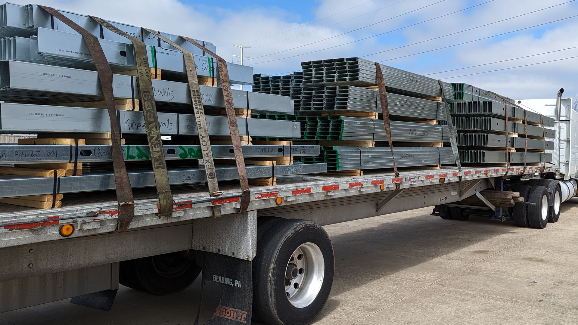Delivery of fabricated components.